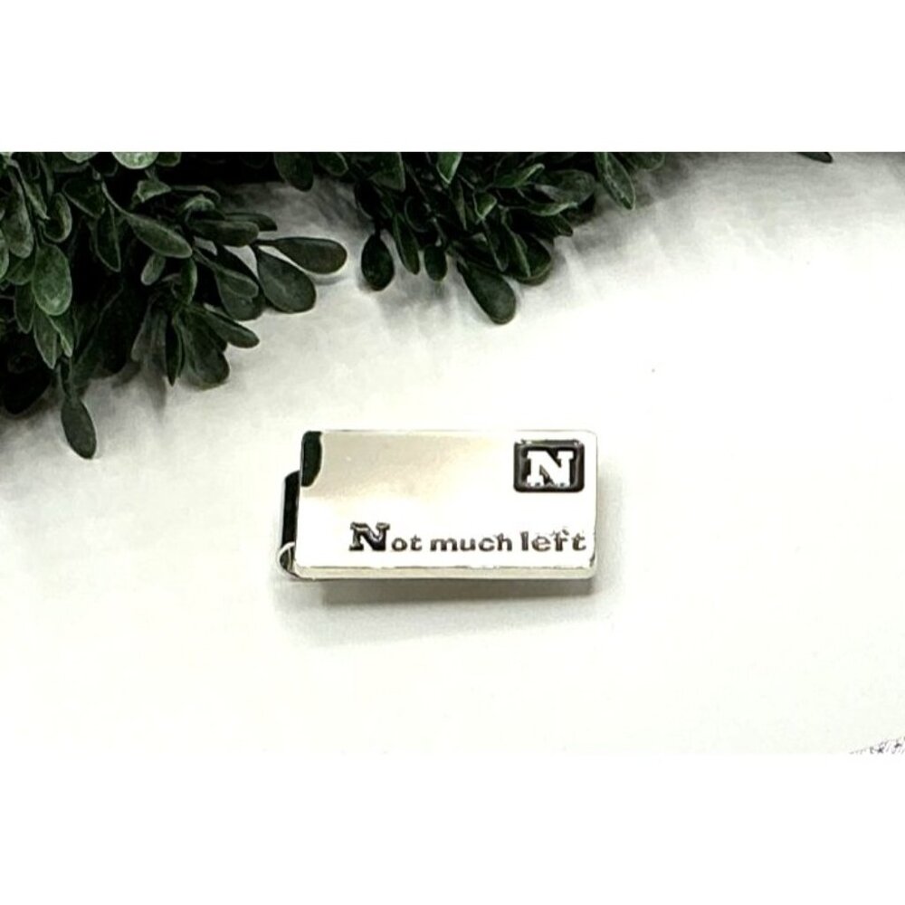 Silver Tone Money Clip With "Not Much Left" Engraving